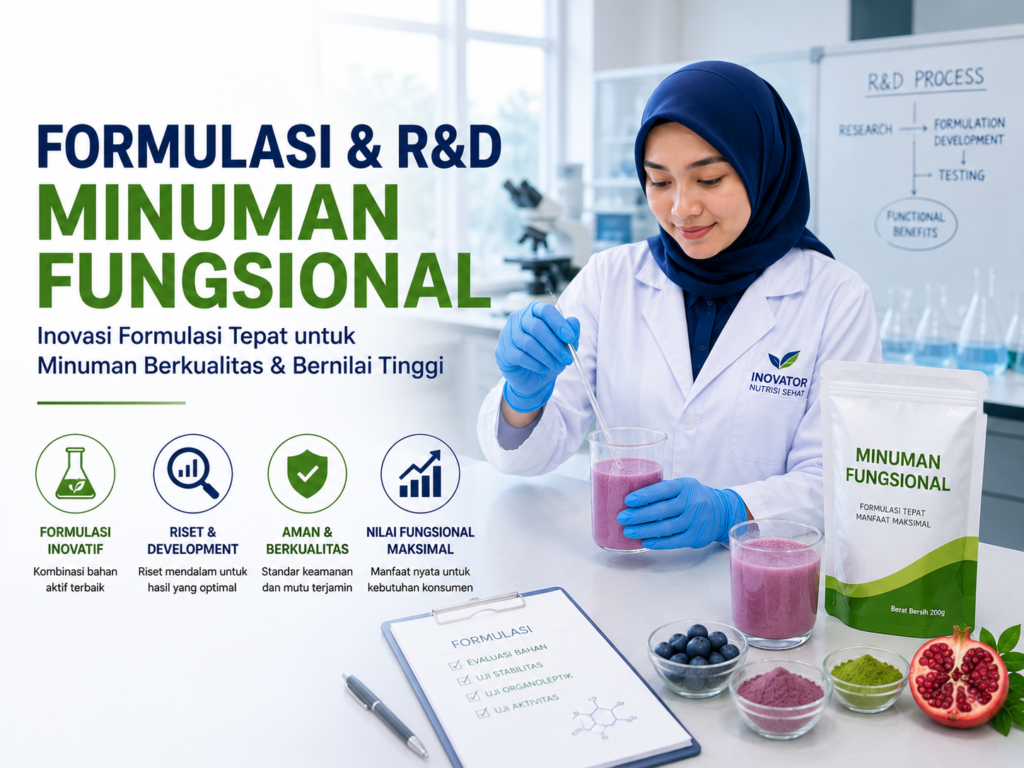 formulasi r&d minuman fungsional inovasi kesehatan 2026
