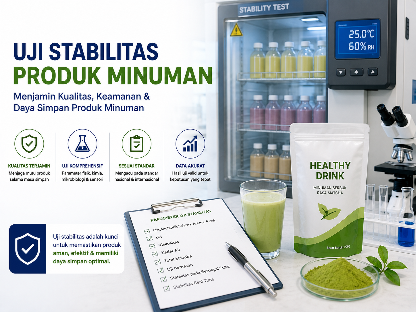 uji stabilitas produk minuman kunci keamanan & kualitas